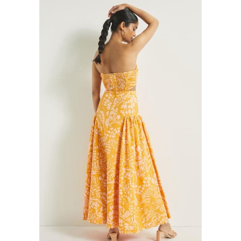 Anthropologie Mon Renn Maxi Dress Monarch Preppy Boho Summer Vacay Cotton Sz L - Picture 4 of 12